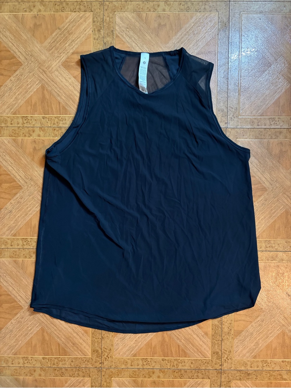 Lululemon athletica Black Mesh-Back Sculpt Tank Top Sz 12